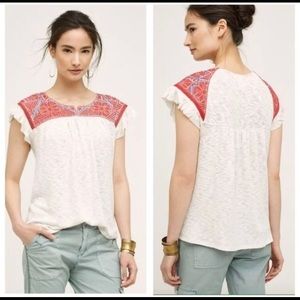 Anthropologie one September embroidered blouse.